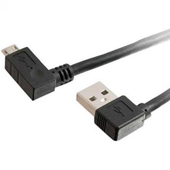 C2G 2M USB 2.0 A ángulo recto a Micro USB B cable de ángulo recto, cargador micro USB adecuado para teléfonos Samsung/Android y otros dispositivos Micro UBS