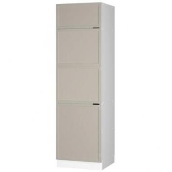 Armario empotrado para frigorífico Fame-Line, Gris Beige/Blanco, 60 cm Vicco