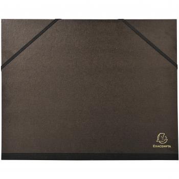 Carton a Dessin Kraft Noir Vernis avec Elastiques 26x33cm - A4 Maxi