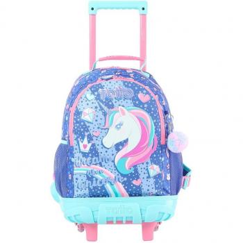 Mochila Totto Uniwildy infantil con ruedas mediana.