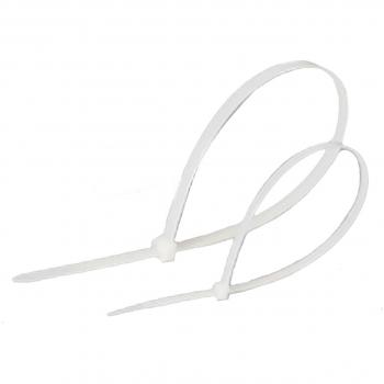 Brida de nailon blanco de alta resistencia 7.5 x 350 mm - Paquete de 100 unidades