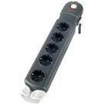 Schneider Electric P5BV-GR Essential SurgeArrest de APC, 5 Salidas con Protección Coaxial, 230V, Alemania, 4.5cm x 38.5cm x 7cm, Charcoal