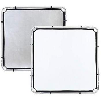 Manfrotto Skylite - Tela, 1.1 x 1.1 m, Blanco/Plata