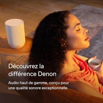 Altavoz Inteligente Inalámbrico Denon Home 200 Plata con Tecnología HEOS y Sonido Dolby Atmos