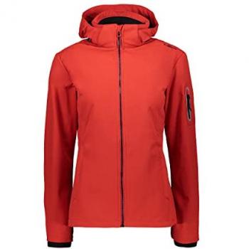 CMP Women's Red Softshell Jacket with Hood Size 36