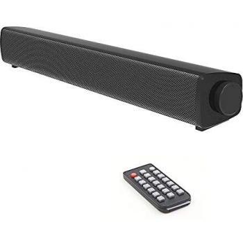 PC 2.0 Barra de Sonido TV, Bluetooth Altavoces Barra de Sonido, Soundbar con Cable y inalámbrico, Altavoz estéreo con Mando a Distancia, Soundbar USB portátil para Cine en casa, Ordenador, móvil