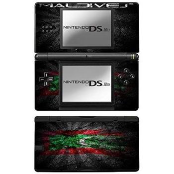 Bandera rasgada Collection 2, personalizado Console Nintendo DS Lite, 3ds, 3DS XL, Wii U Wrap Faceplates Decal Vinyl piel adhesivo pegatina skin protector Drapeau Déchiré Maldives Nintendo DS Lite Skin.