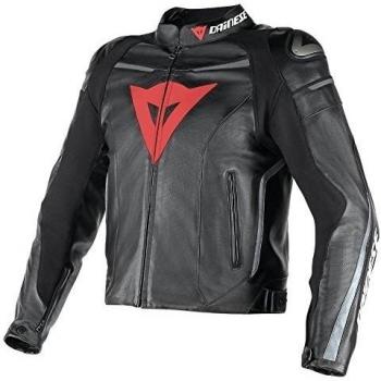 Dainese G. Super Fast Pelle Estivo Chaqueta para Moto, Negro/Antracita, 50