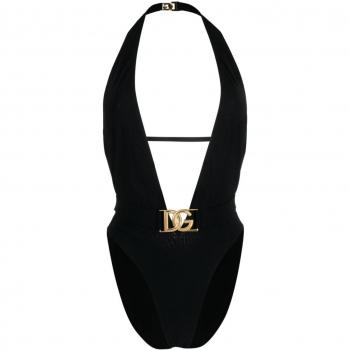 Dolce & Gabbana Women's Black One-Piece Swimsuit, Size M