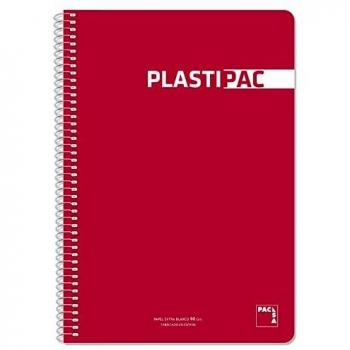 Pacsa Bloc folio cuadrícula 4x4 Plastipac 80hj 90gr rojo oscuro, YPC-16106