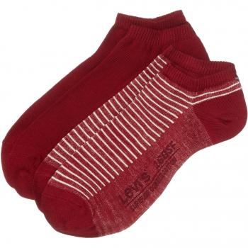 Levi's Levis 168SF Low Cut Stripe 2P, Calcetines Cortos para Hombre, Rot