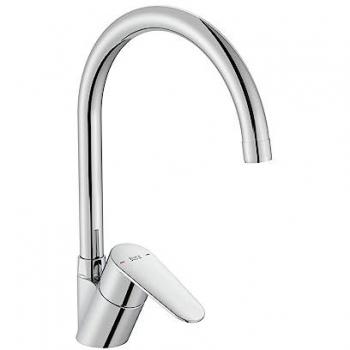 Grifo Monomando de Cocina Roca Victoria Plus con Caño Giratorio y Acabado Cromado