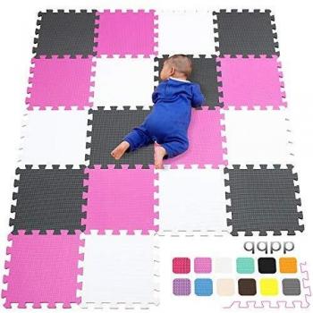 qqpp Alfombra Puzzle para Niños Bebe Infantil - Suelo de Goma EVA Suave. 18 Piezas