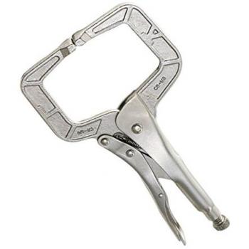 Mordaza de soldadura JBM 52502, tipo mordaza de soldadura, fabricada en acero al carbono, con capacidad de sujeción ajustable, diseño ergonómico para un agarre cómodo, ideal para trabajos de sold