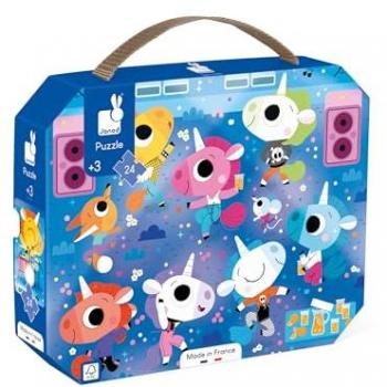 Puzzle Concierto Rock Unicornios - 24 Piezas de Cartón FSC - Ideal para Niños a Partir de 3 Años