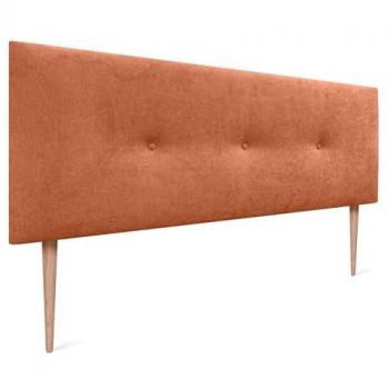 Cabecero de Polipiel o Tela Acualine Liso con Botones y Patas Acolchado 150x105cm (Camas 150/160) - Naranja Moderno y Lujo
