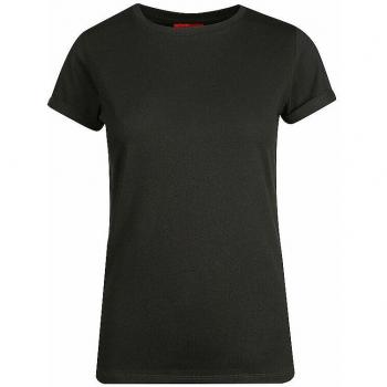 Camiseta HUGO The Plain Negra de Algodón para Mujer, Manga Corta, Talla L