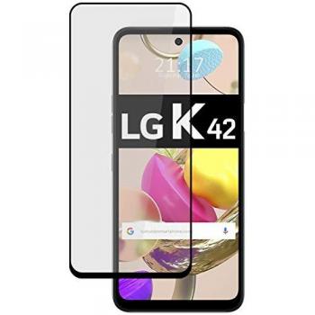 Protector Cristal Templado Completo 5D Full Glue Negro para LG K42