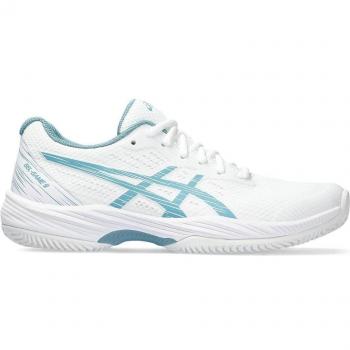 Asics Gel-Game 9 Clay/Oc Women's Tennis/Padel Shoes - White/Grey Blue