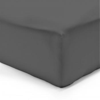 Lenzuola Con Angoli Antracite 140x190 - 100% Cotone - Certificato Oeko-Tex, Morbido e Confortevole