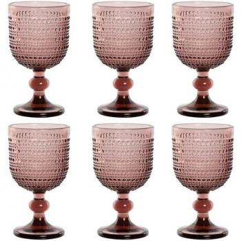 Set de Copas Rosa Cristal 240 ml (6 Unidades)