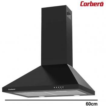 Corberó KURAMATHI660B Campana Decorativa Piramidal Negra 60cm