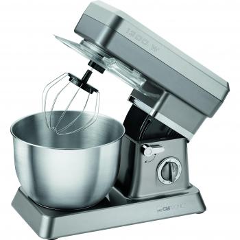 Clatronic KM 3630 - Batidora amasadora para repostería, 6.3 l, 8 velocidades, 1200 W, color titanio