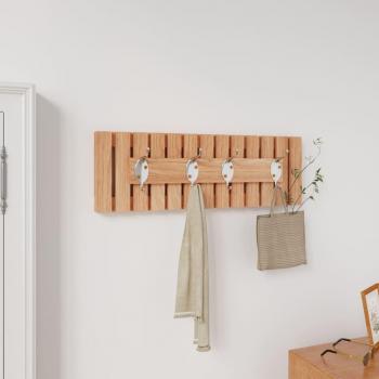 vidaXL Wall Hanger 42x8.5x14 cm Solid Wood Walnut