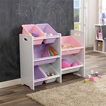 KidKraft - Regal Mit 7 Kisten ? Pastellfarben - Weiß