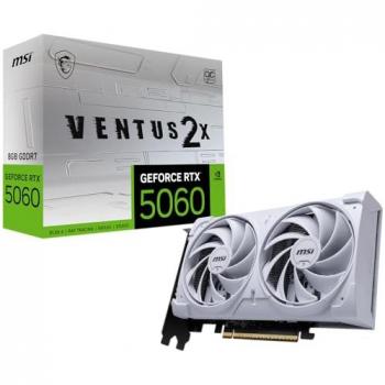 MSI GeForce RTX 5060 VENTUS 2X OC WHITE 8GB GDDR7 Graphics Card with HDMI/DP Outputs