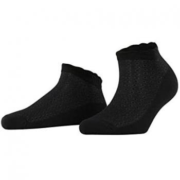 Burlington Women's Montrose Cotton Low-Cut Socks, Black, Size 3.5-7