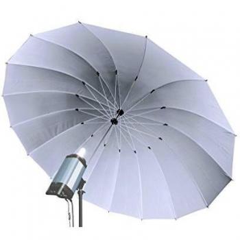BRESSER SM08 Paraguas translúcido Jumbo blanco 162 cm