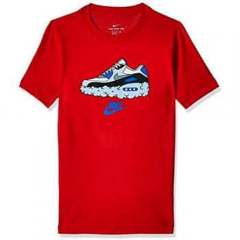 NIKE Sportswear Air MAX 90 Clouds T-Shirt, Rojo Universitario, L Boys