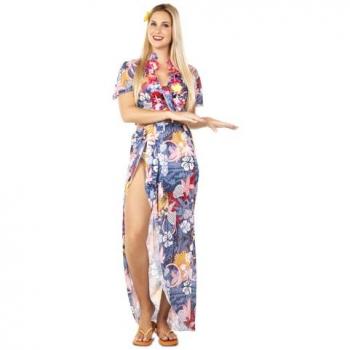 Disfraz de Hawaiana Azul para Mujer Grande Fyasa