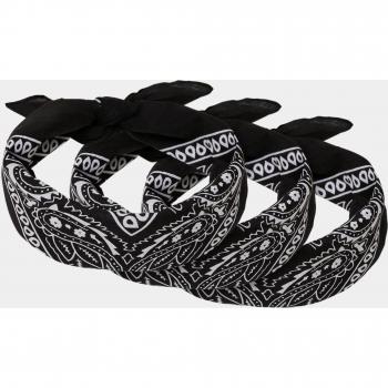 Urban Classics Unisex Black Bandana 3-Pack