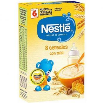 NESTLÉ Papilla 8 Cereales con Miel y Bifidus 600g