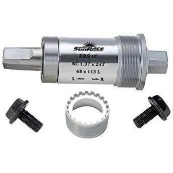 SunRace BBS18 Pedalier, Unisex Adulto, Plata, 131mm