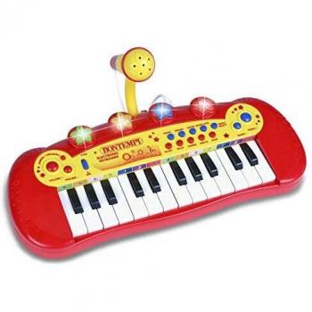 Bontempi-122931 Teclado electrónico de 24 Teclas y micrófono