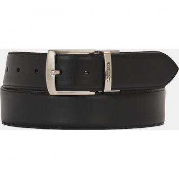 Cinturón Lottusse de piel reversible para hombre en color negro