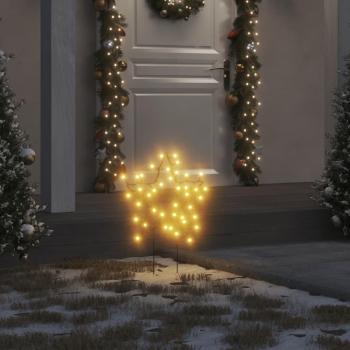 Estrella de luz decorativa Navidad con estacas 50 LED 29 cm Vidaxl Negro