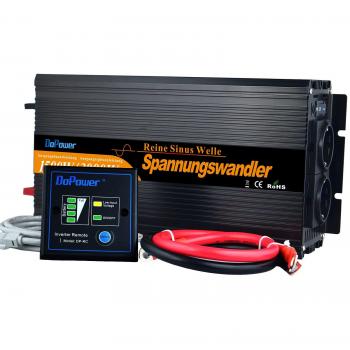 EDECOA convertidor 12v 220v onda pura 2500w y pico de 5000w inversor ONDA PURA con mando a distancia