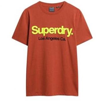 Superdry Camiseta De Manga Corta Core Logo Classic Washed Roja Verde S
