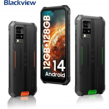 Smartphone Blackview BV4800 Pro 6.56 Dual SIM, 4GB RAM, 128GB ROM, Android 14, 5180mAh, Naranja