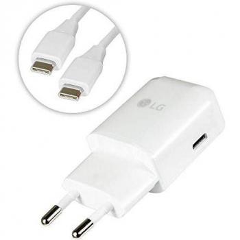 MLTrade - Cargador Original LG MCS-N04ER, 3A USB Tipo C para LG G5, G6, V20, V30, Nexus 5X,6P, Blanco, Bulk