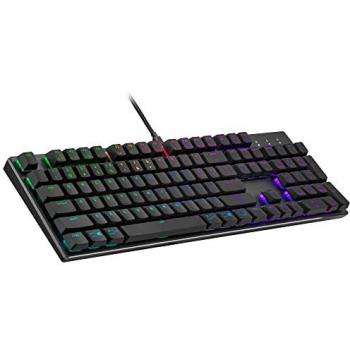 Teclado Mecánico Gaming Cooler Master SK652 con Interruptores Rojos de perfil bajo TTC Red, retroiluminación RGB, diseño de aluminio cepillado, 16.7 millones de colores, tasa de respuesta 1ms,