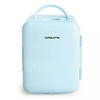 Mini Frigorífico Cosmético 4L - Función Frío y Calor, Diseño Retro, Azul Pastel, Portátil