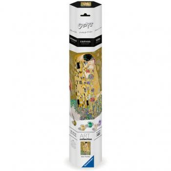 Ravensburger CreArt - Pintar por Números en Lienzo: El Beso (Klimt) - Para Adultos a partir de 14 años - 30x40 cm