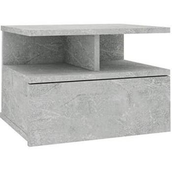 vidaXL Mesa de Noche Flotante Gris bÃton 40 x 31 x 27 cm