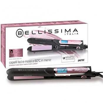 Plancha profesional Bellissima Intellistyle B24 100 - Plancha de pelo con tecnología Intellisense, cable de 1.8m, color rosa