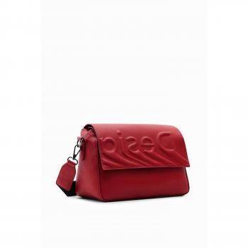 Desigual Chic Red Contrasting Detail Shoulder Bag - Cross Body Bags, female, Pink, Size: ONE SIZE Red Shoulder Bag with Contrasting Details